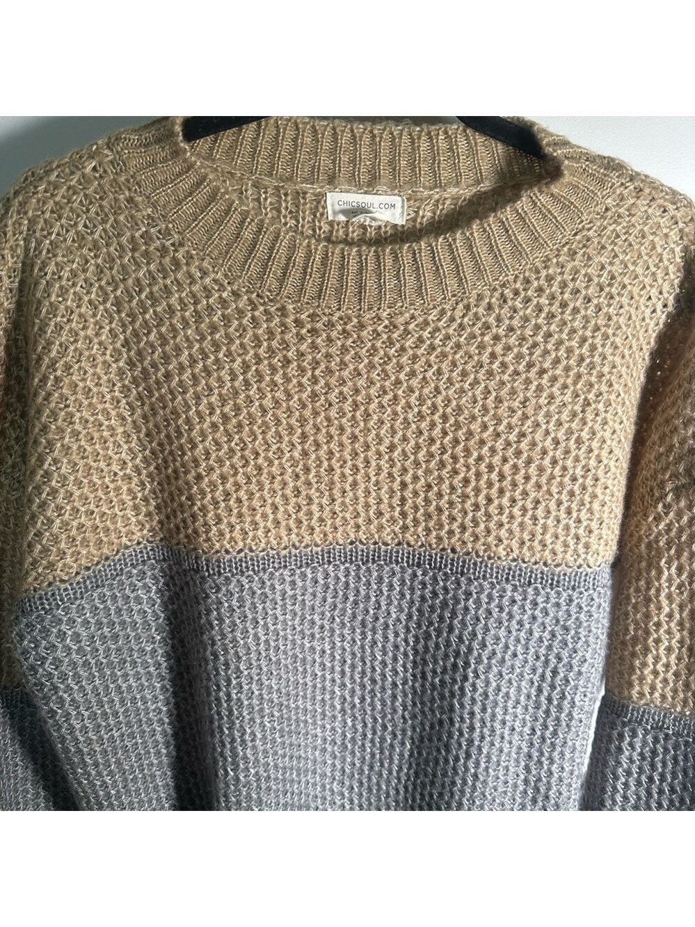 Chic Soul Sweater Colorblock 1X - Picture 5 of 7